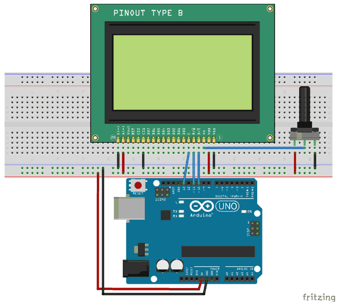 ST7290与Arduino的图形LCD