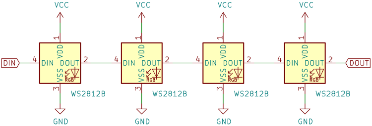 WS2812B勒D Connection Diagram